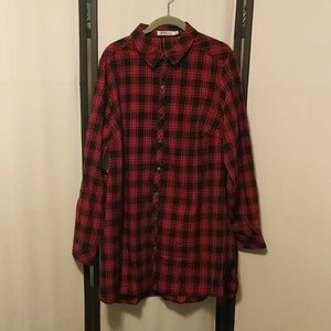 Plus size plaid shirt